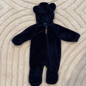 L.L. Bean Black Kids One Piece Footie